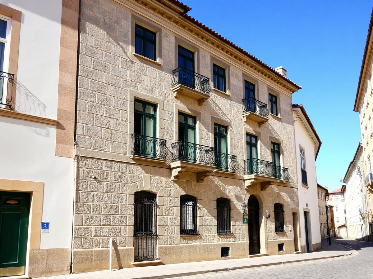 Edifício em pedra no centro histórico